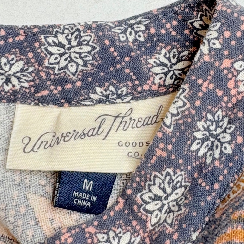 Universal Thread Paisley Flutter Sleeve Dress Lin… - image 6